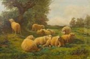 Sheep At Rest In A Meadow by Rosa Bonheur