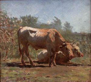 Les Deux Boeufs by Rosa Bonheur