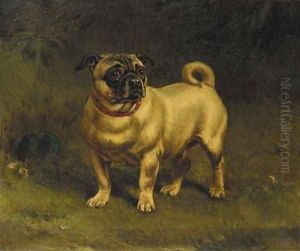 The Artist's Pug with Ball by William H. Hopkins