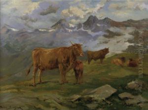 Cattle In The Pyrenees by Rosa Bonheur