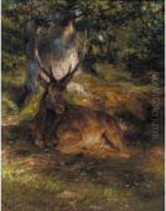 The Stag At Rest by Rosa Bonheur