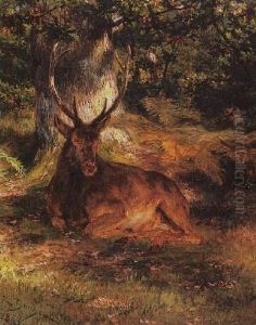 The Resting Stag by Rosa Bonheur