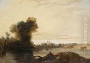 Mantes On The Seine by Richard Parkes Bonington