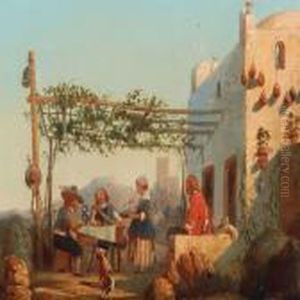 Soldiers At A Mountain Inn by Richard Parkes Bonington