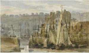 Port De Peche, Boulogne, France by Richard Parkes Bonington
