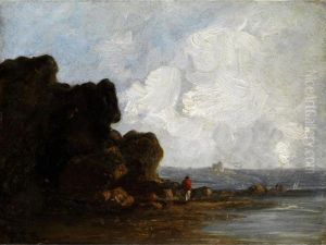 Kustenlandschaft Mit Figurenstaffage by Richard Parkes Bonington