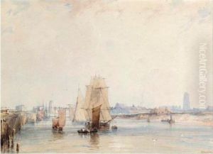 The Harbour At Dunkerque by Richard Parkes Bonington