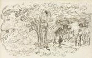 Paysage Avec Personnages Et Animaux by Pierre Bonnard