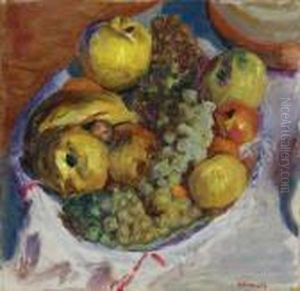 Nature Morte, Trois Grappes De Raisin by Pierre Bonnard