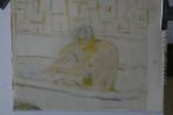 Femme Assise Dans Sa Baignoire - view 1