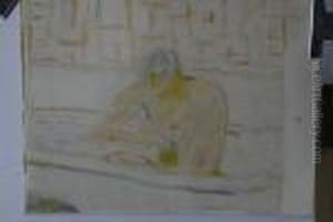 Femme Assise Dans Sa Baignoire by Pierre Bonnard