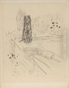 Untitled (dog And Cat) by Pierre Bonnard