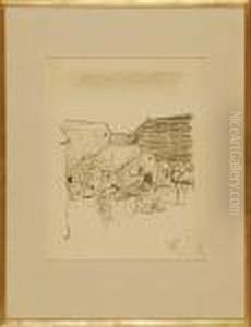 Children Playing In Front Of A Cottage by Pierre Bonnard