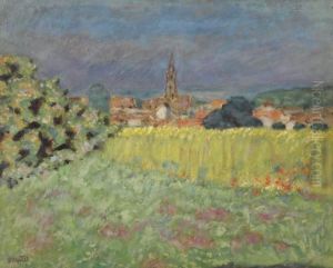 Le Champ De Ble Devant L'eglise by Pierre Bonnard