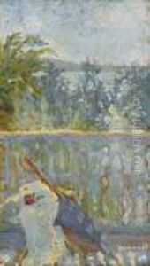 Le Balcon Et L'ombrelle by Pierre Bonnard