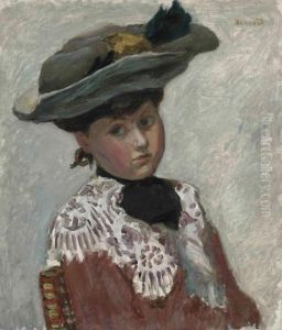 Portrait De Jeune Femme Ou Le Chapeau by Pierre Bonnard