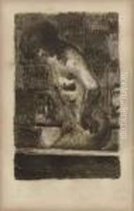 Femme Debout Dans Sa Baignoire From Maitres Et Petits Maitresd'aujourd'hui by Pierre Bonnard