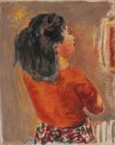 Jeune Fille Vue De Dos (girl Seen From Behind) by Pierre Bonnard