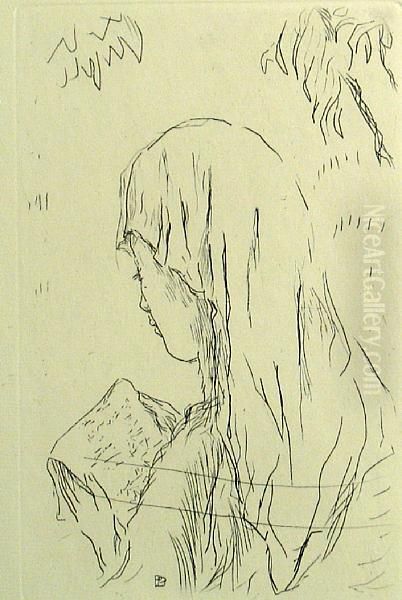 Jeune Fille Lisant, From La Vie De Sante Monique - view 1