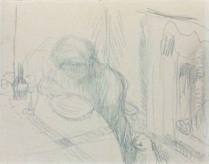 Marthe A Table Et Le Chien by Pierre Bonnard