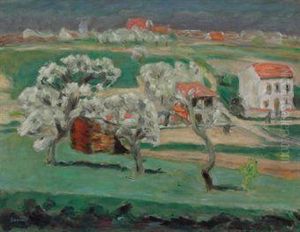 Arbres En Fleurs. Maison Blanche by Pierre Bonnard