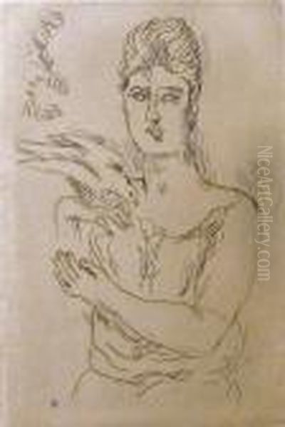 Woman With Dove - view 1