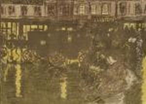 Rue, La Soir, Sous La Pluie by Pierre Bonnard