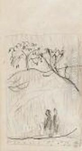 Personnages En Foret by Pierre Bonnard
