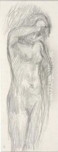 Marthe, Standing Nude by Pierre Bonnard
