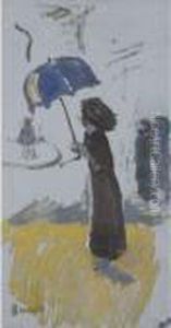 Femme Au Parapluie