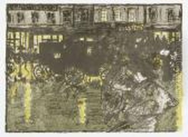 Rue, Le Soir,sous La Pluie - view 1