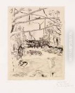 Le Parc Monceau by Pierre Bonnard