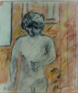 Etude De Femme Nue A Mi-corps by Pierre Bonnard