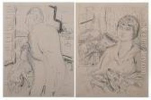 Femme Au Chien And Homme A La Redingote: Two Works by Pierre Bonnard