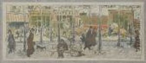 Boulevard by Pierre Bonnard