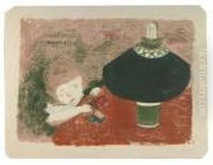 L'enfant A La Lampe. by Pierre Bonnard