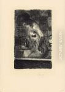 Femme Debout Dans Sa Baignoire by Pierre Bonnard
