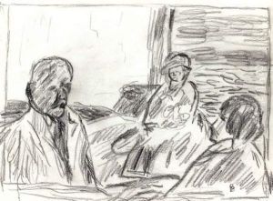 Etude Avec Trois Personnages Pour " La Promenade En Mer " Etude Avec Trois Personnages Pour " La Promenade En Mer "