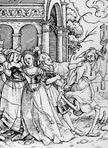 Death and the Courtier from The Dance of Death by Hans Holbein the Younger