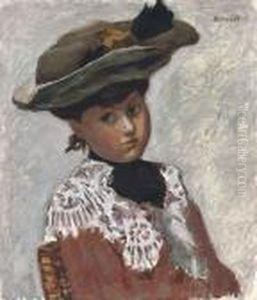 Portrait De Jeune Femme, Or Le Chapeau