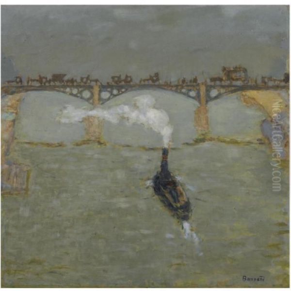 Remorqueur, Pont Sur La Seine - view 1