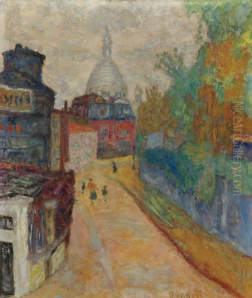 Rue A Montmartre, Le Sacre-coeur - view 1