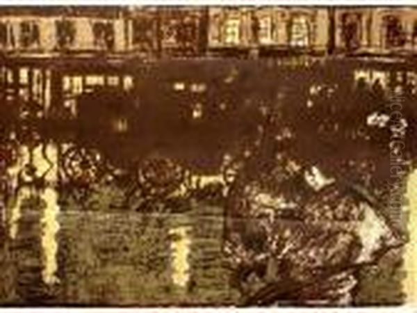 Rue Le Soir Sous La Pluie - view 1