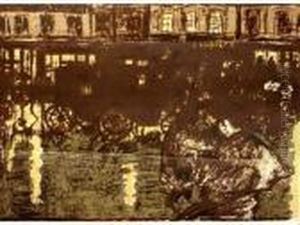 Rue Le Soir Sous La Pluie by Pierre Bonnard