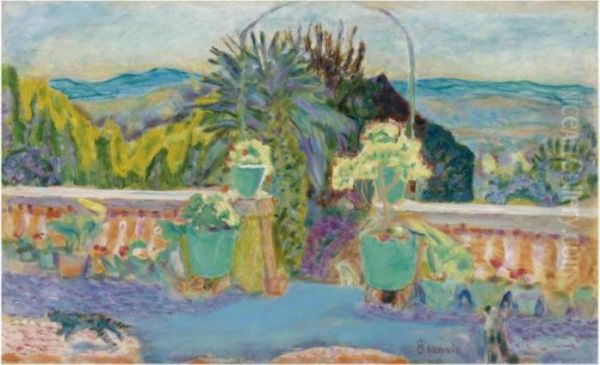Les Pots Verts Sur La Terrasse - view 1