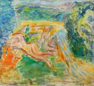 Baigneuses Dans Un Paysage