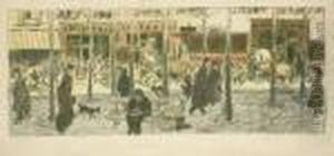 Boulevard by Pierre Bonnard