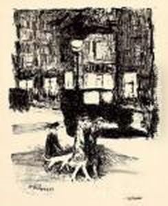 "la Rue" by Pierre Bonnard