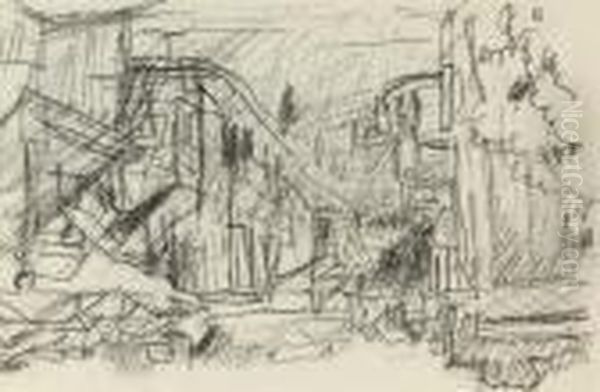 Rue Dans Une Ville (recto); Immeuble (verso) - view 1