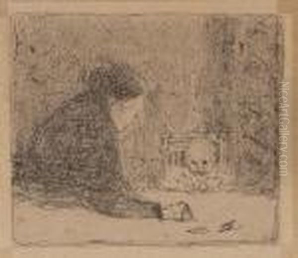La Grand-mere. 1895.
Lithographie. 202 X 235. Bouvet 36 ? Bonafous-murat 305. Impression En
Gris Vert. Bonne Epreuve Sur Simili Japon. Forte Oxydation Marginale.
Rousseurs Marginales. Aureole D?humidite Au Bord Gauche. Bonnes Marges. - view 1